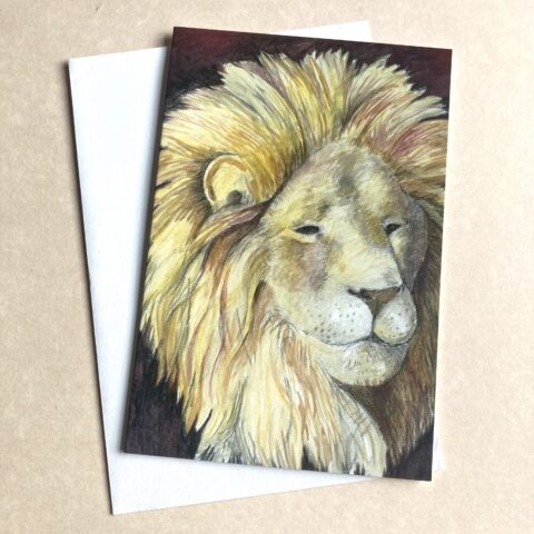 lion greeting card