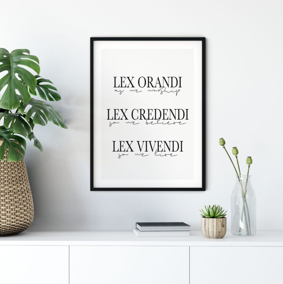 Lex Orandi Lex Credeni Lex Vivendi Catholic Latin Minimalist Art Print - Image 4