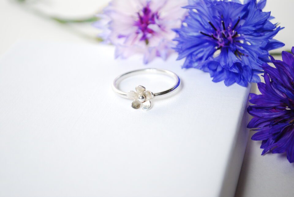 Forget-me-not Silver Ring - Image 2