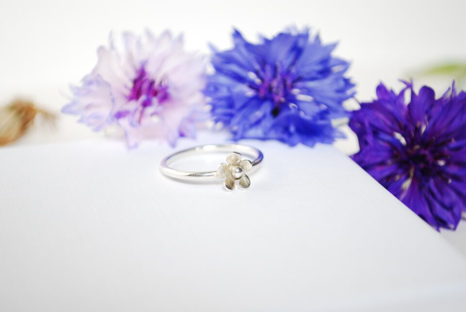 Forget-me-not Silver Ring - Image 3