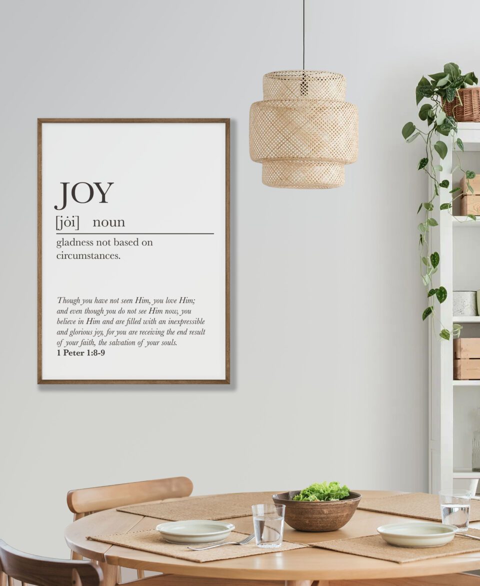 Joy Minimalist Faith Digital Art Print - 1 Peter 1:8-9 - Image 4